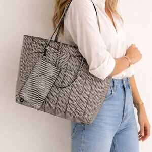 ZAC Zac Posen Medium Tote – Cream & Black Polka Dot